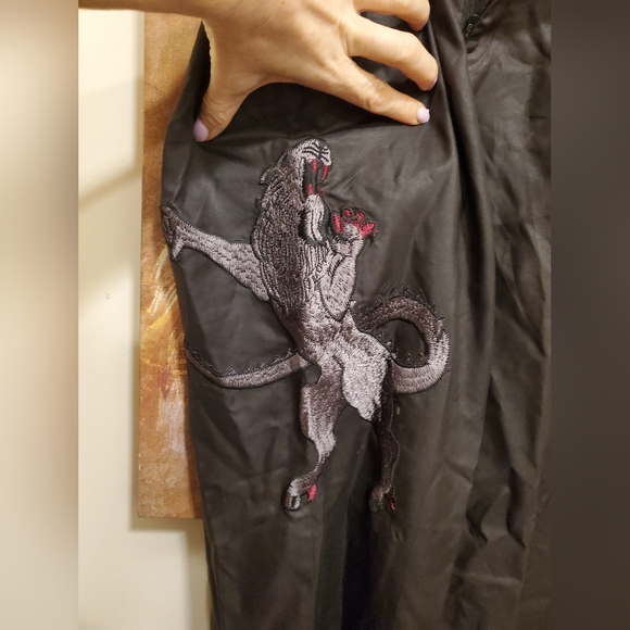 NWT $1990 sz L Masaromo made in Japan silk pants with embroidered dragon - Picture 4 of 6